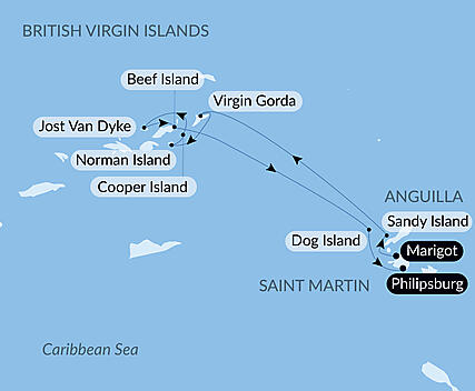 Reverie under sail in the heart of the Lesser Antilles