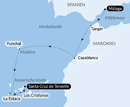Atlantikabenteuer, von der Iberischen Halbinsel bis zu den Kanaren