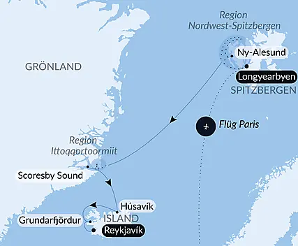 Arktis-Abenteuer von Spitzbergen nach Island