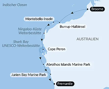 Abenteuer entlang der Westküste Australiens