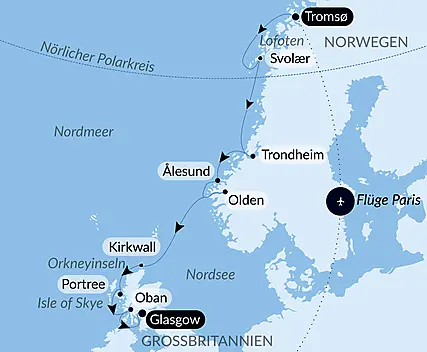 Vom arktischen Polarkreis zu den Inseln Schottlands