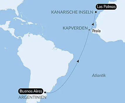 Ozean-Kreuzfahrt: Buenos Aires -  Las Palmas de Gran Canaria