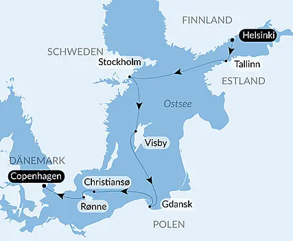 Hauptstädte und berühmte Städte der Ostsee