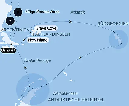 Antarktis, Falklandinseln & Südgeorgien
