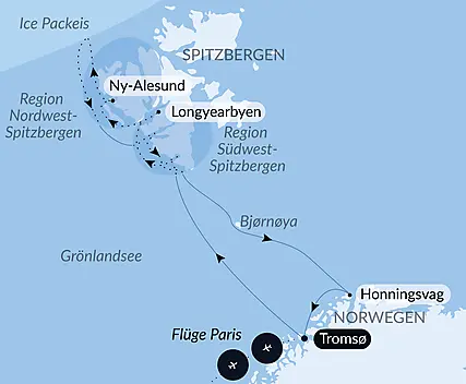 Polare Lichtschimmer, vom Nordkap bis Spitzbergen