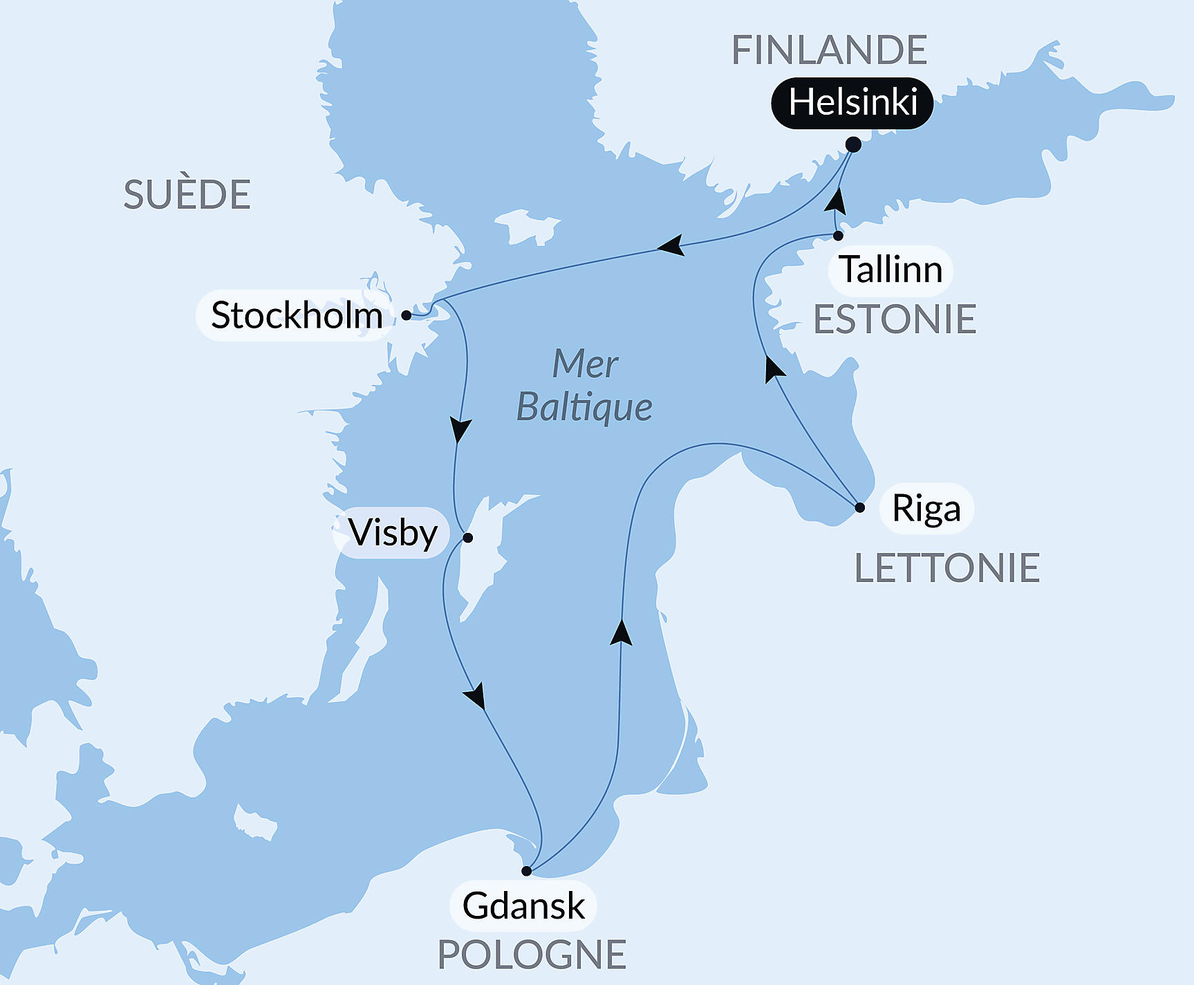 Gautier Capuçon's Baltic Symphony at Sea Itinerary Map