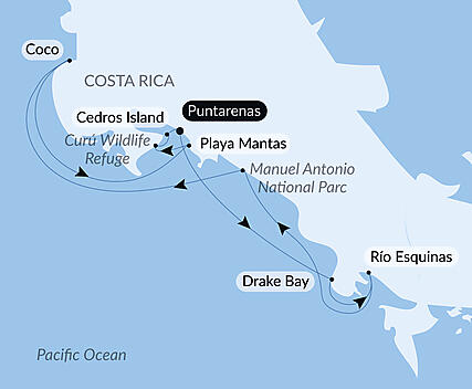 Die Pazifikküste von Costa Rica
