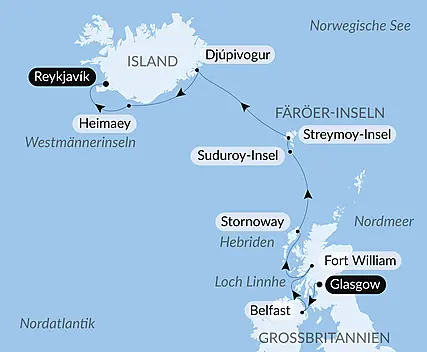 Wilde Landschaften in Schottland, auf den Färöer und Island